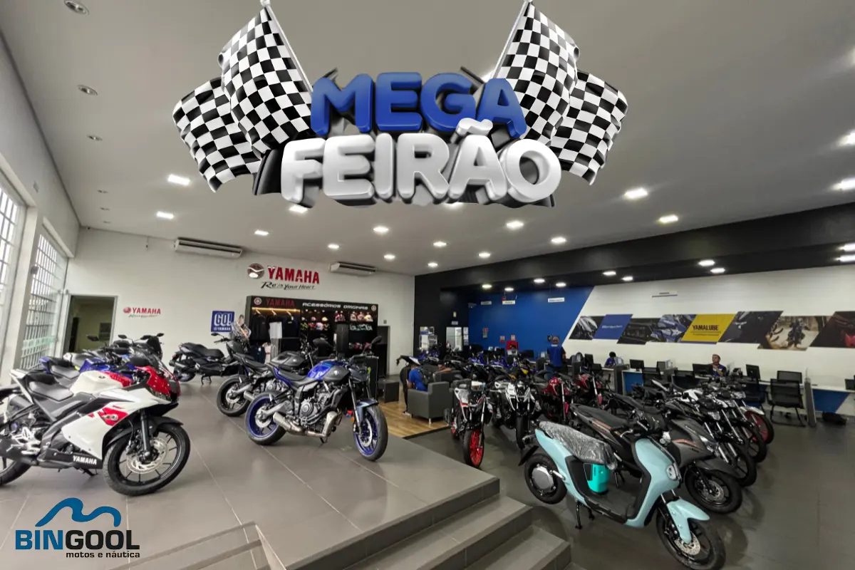 Mega Feirão reúne motos Yamaha com entrada zero e taxas a partir de 1,99% em Porto Velho