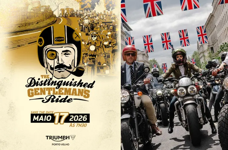 Triumph promove Distinguished Gentleman’s Ride em Porto Velho com passeio por pontos históricos