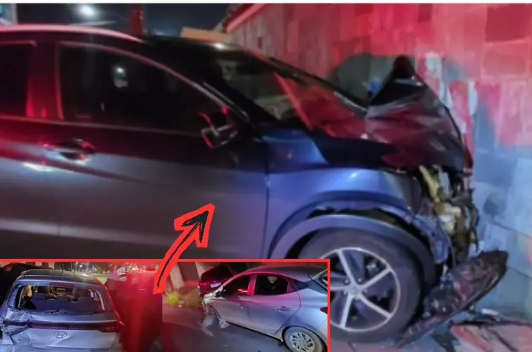 Mulher e duas crianças ficam feridas após forte colisão na Avenida Pinheiro Machado em Porto Velho