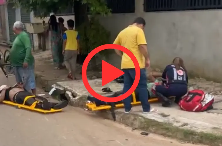 Duas pessoas ficam gravemente feridas após acidente na Benedito Inocêncio, em Porto Velho