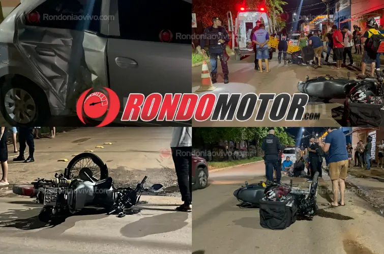Motoboy sofre gravíssimo acidente após motorista de Onix avançar preferencial