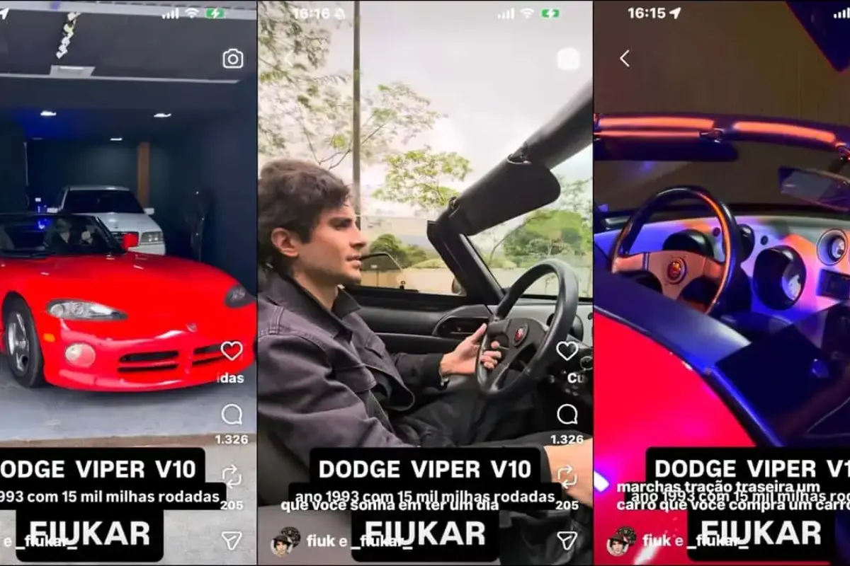 Fiuk anuncia Dodge Viper 1993 com V10 e apenas 15 mil milhas