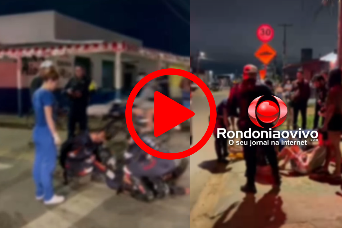 Colisão entre duas motocicletas deixa três pessoas feridas na zona Leste de Porto Velho
