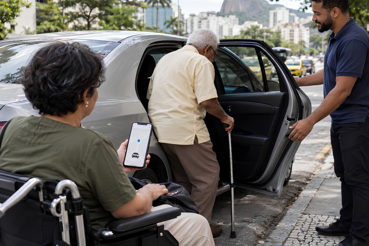 Uber lança recurso para facilitar embarque de idosos e pessoas com deficiência