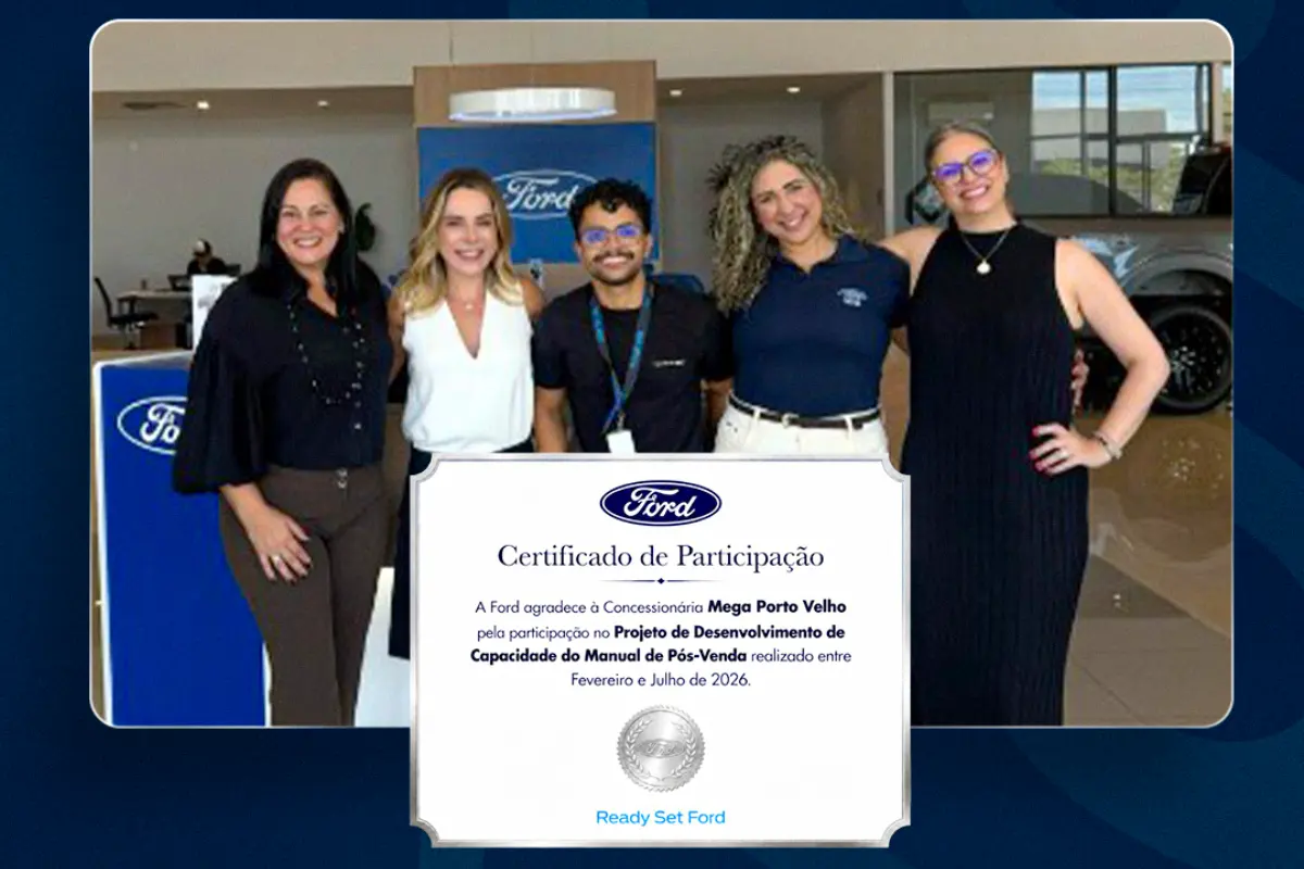 Mega Ford é a primeira concessionária Ford certificada no programa Service Planning na Região Norte