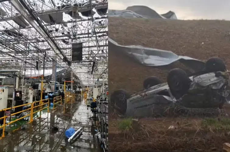 Toyota interrompe produção após temporal destruir fábrica em Porto Feliz (SP)