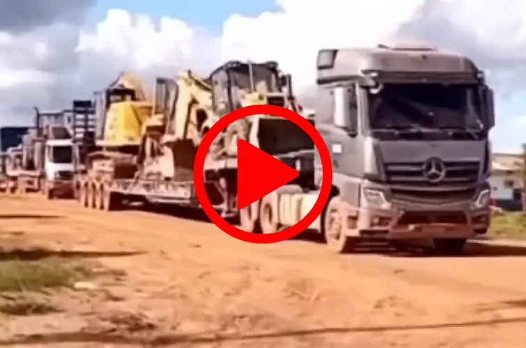 Máquinas chegam ao trecho central e dão início à recuperação da BR-319