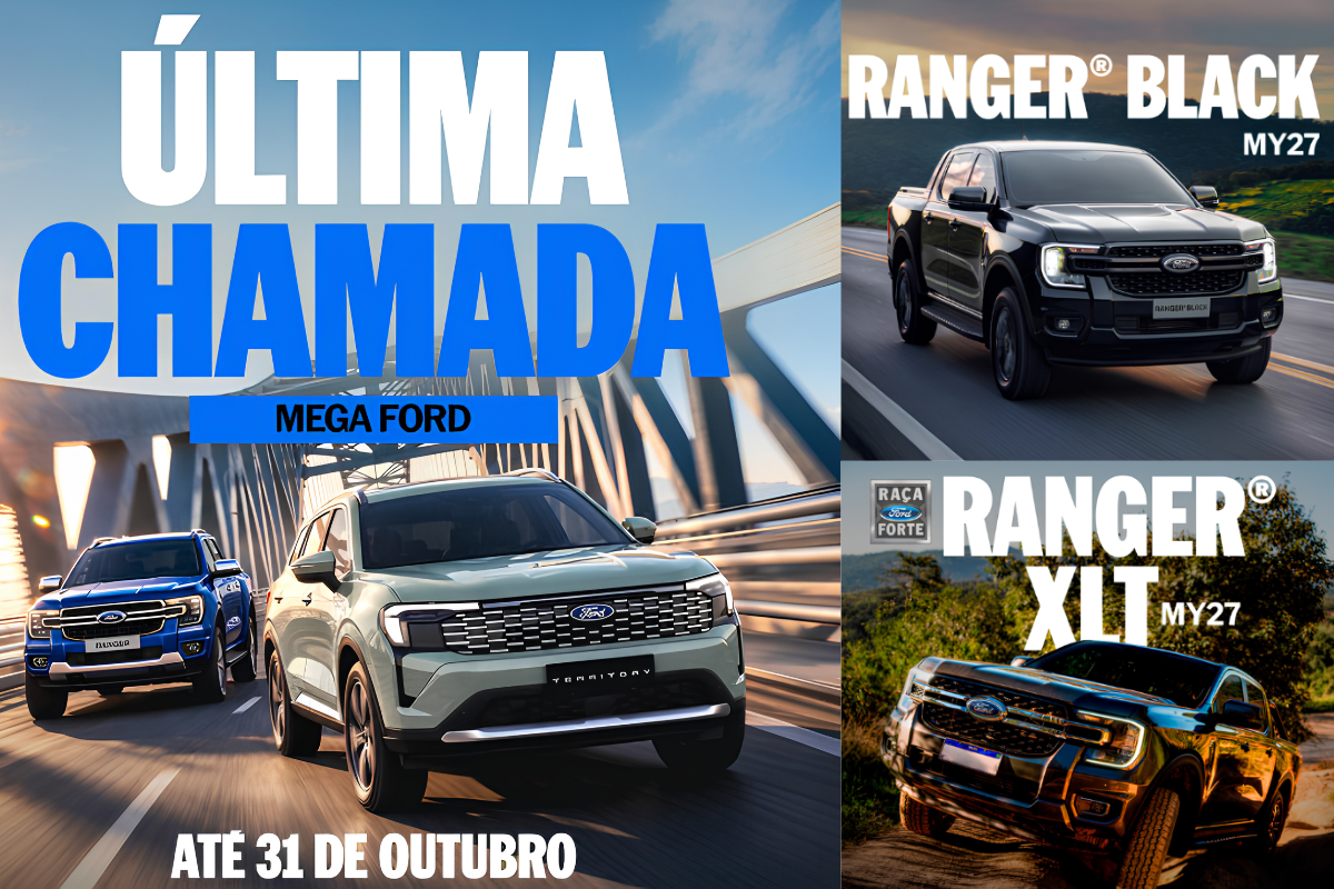 Mega Ford anuncia ofertas finais de outubro com bônus de até R$ 25 mil e taxa zero em Rondônia