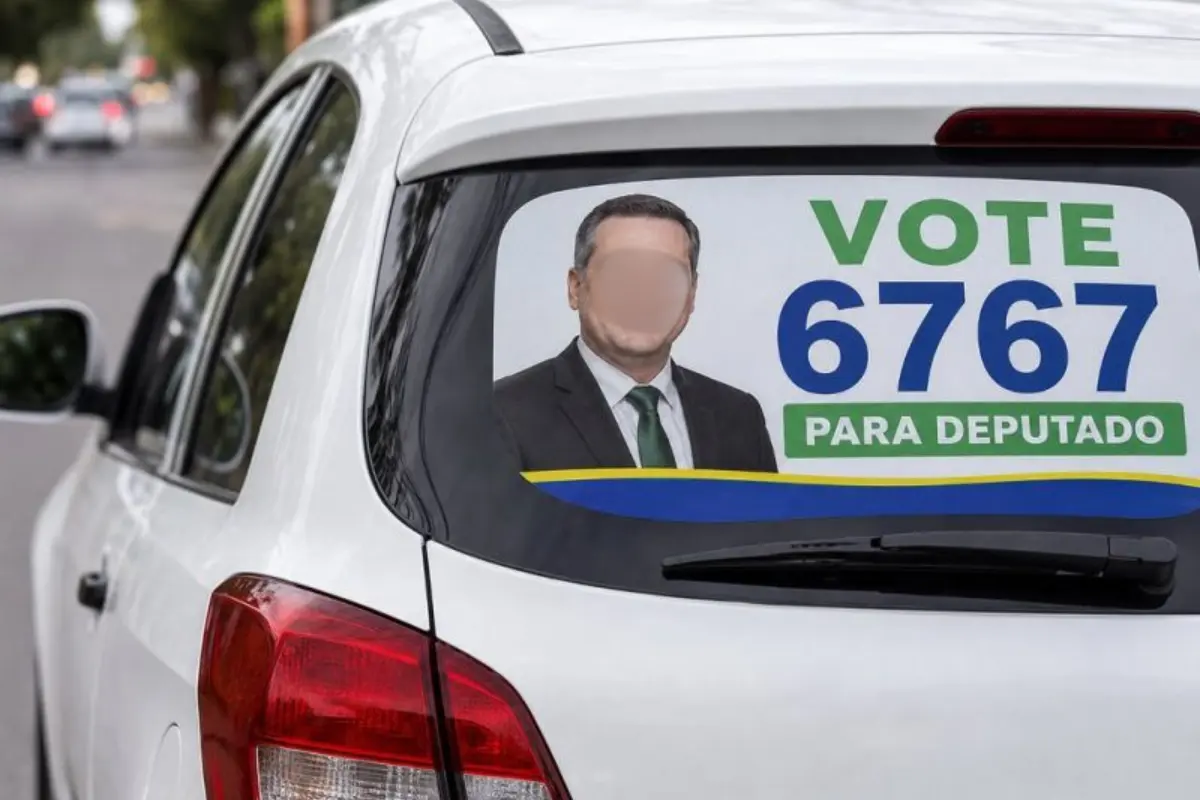 Motoristas de Uber e 99 não podem circular com adesivos de candidatos nos veículos