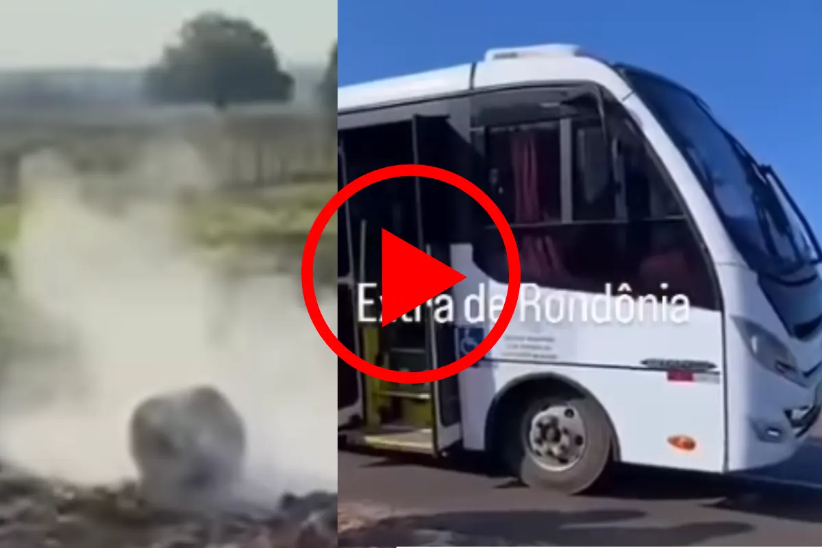 Roda de micro-ônibus com pacientes se solta e veículo tem princípio de incêndio na BR-364