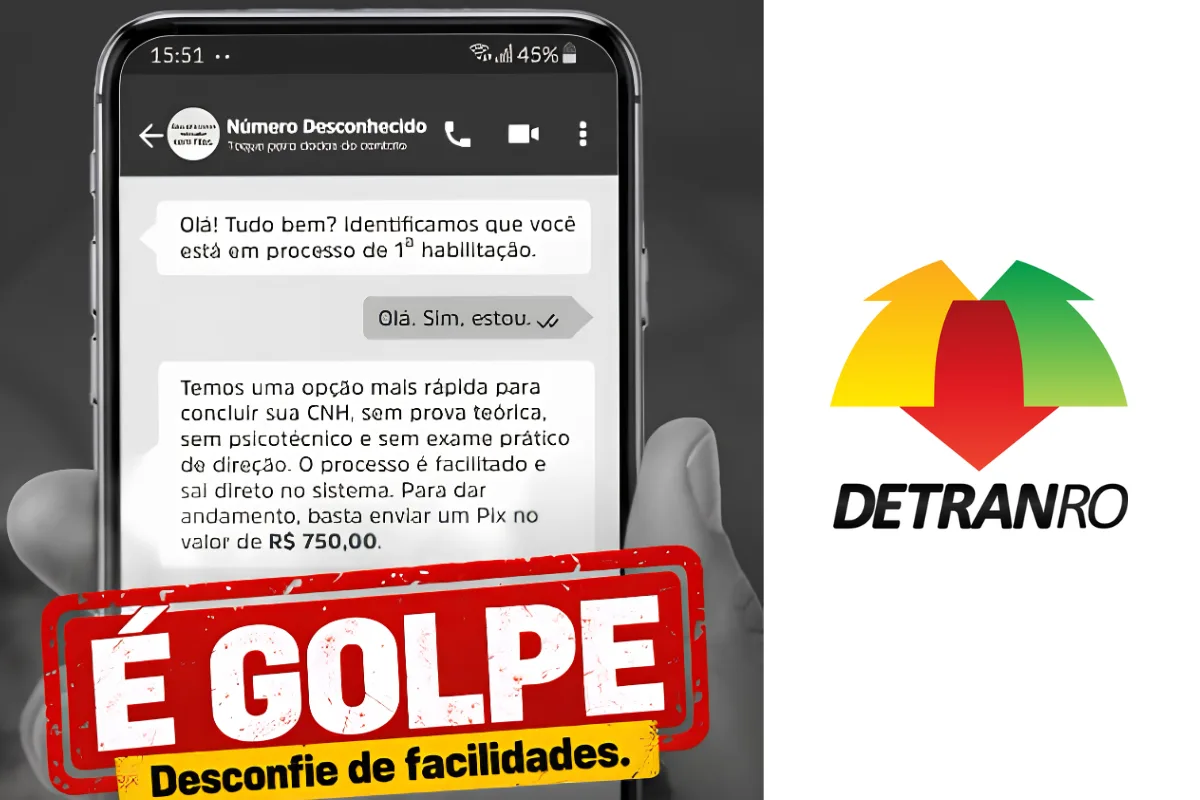 Detran-RO alerta para golpes que prometem facilitar a emissão da CNH