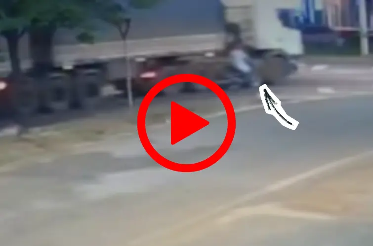 Vídeo mostra atropelamento que resultou na morte de motociclista em Porto Velho 