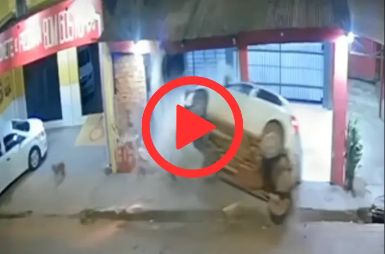 Motorista bêbado é preso após capotamento que destruiu parte de restaurante em Porto Velh