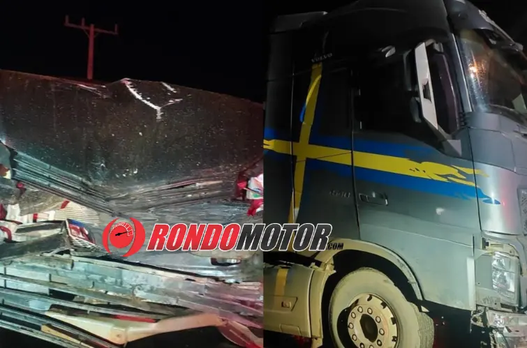 Batida entre carreta e carro deixa mulher ferida na Estrada da Penal em Porto Velho