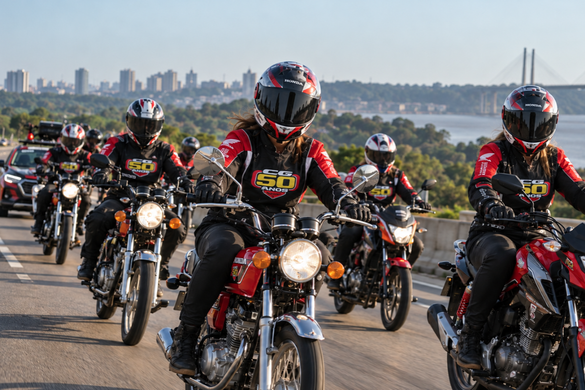 Expedição Honda CG 50 Anos percorre 4 mil quilômetros e chega a Porto Velho nesta quinta-feira