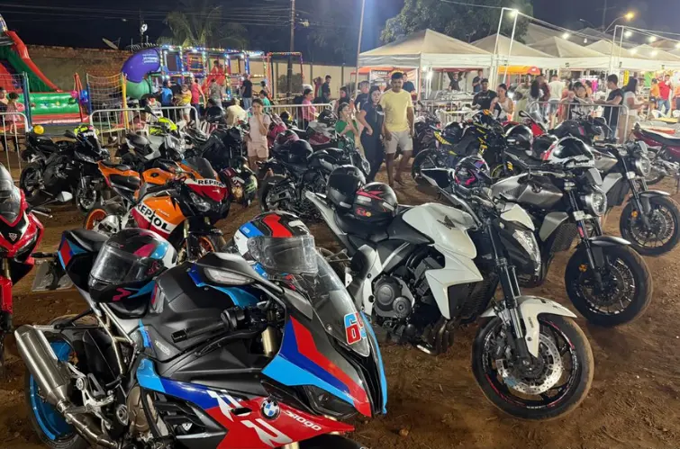 Exposição de motos de alta cilindrada atrai público e vira destaque em festival gastronômico de Porto Velho