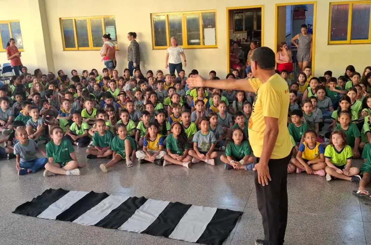 Detran-RO leva educação no trânsito a mais de 400 crianças em Porto Velho