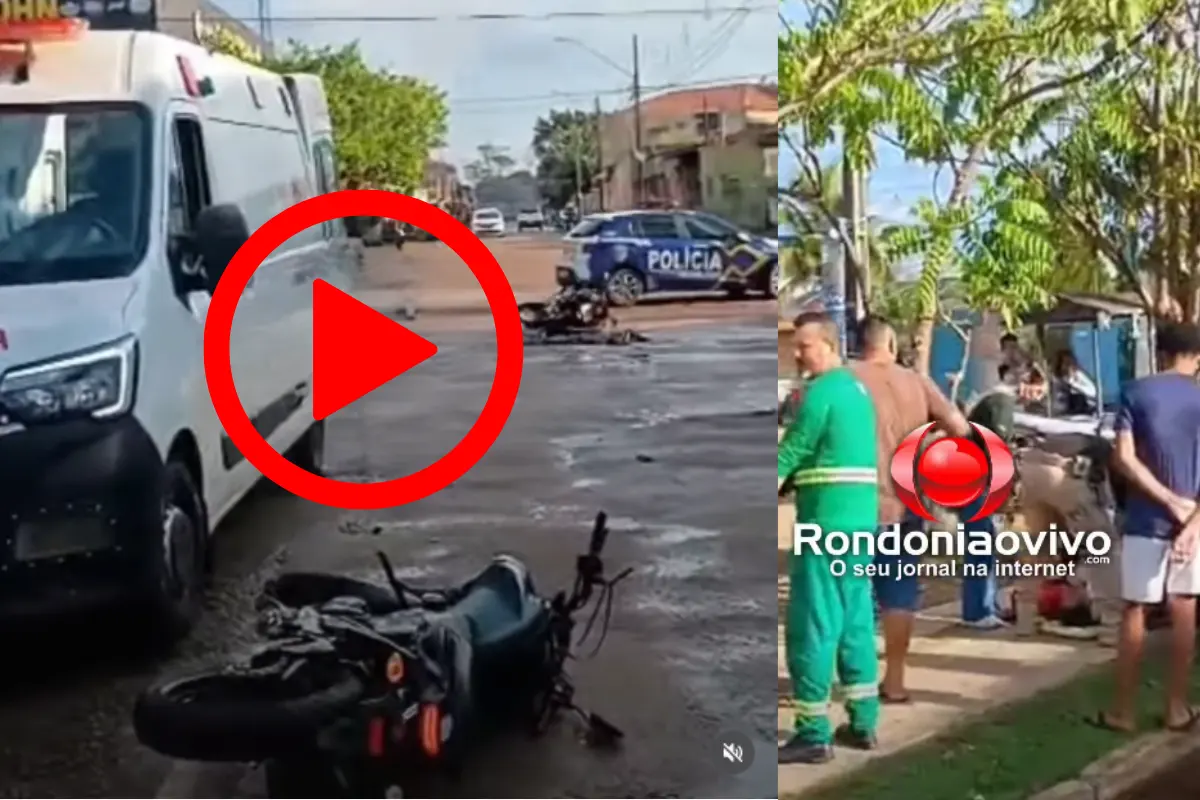 Colisão frontal entre motocicletas deixa dois feridos na zona Sul de Porto Velho