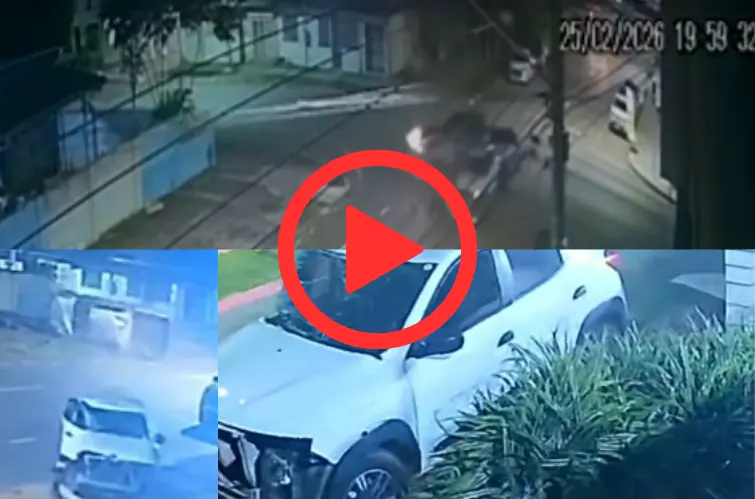 Veja vídeo grave acidente com capotamento na Avenida Abunã é registrado por câmeras em dois ângulos