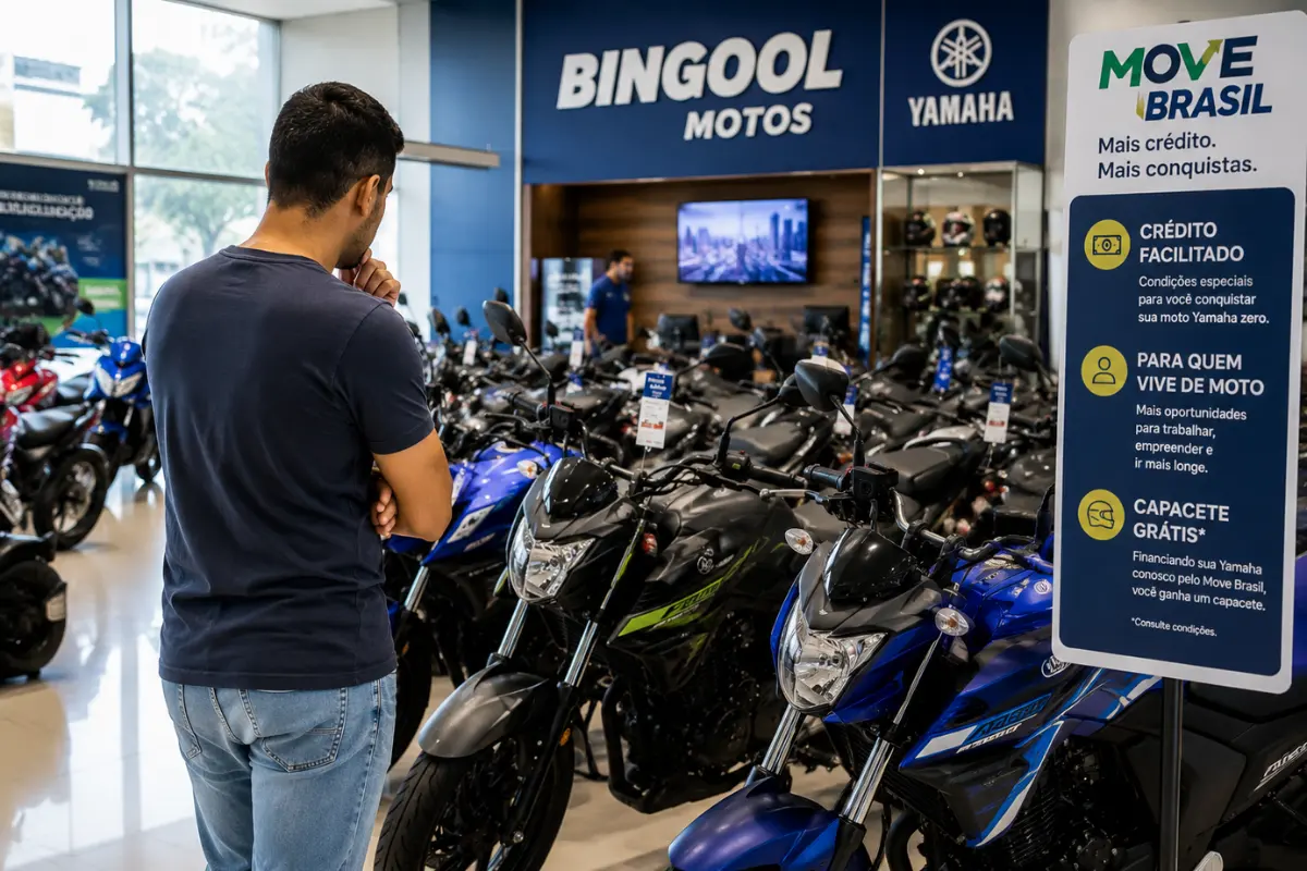 Move Brasil facilita acesso à Yamaha zero na Bingool Motos e cliente ainda ganha capacete