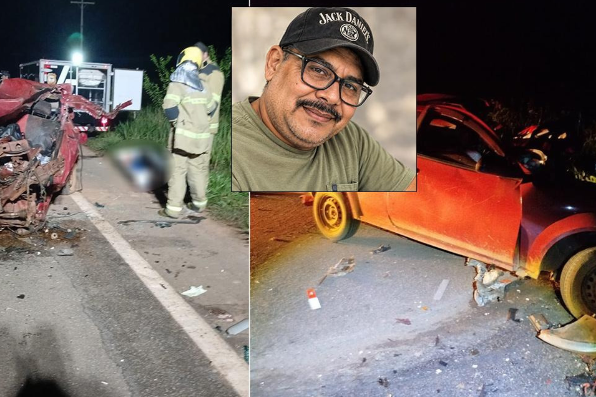Motorista morre preso às ferragens após colisão frontal com ônibus na BR-319