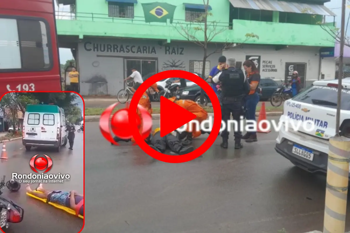 Dois motociclistas ficam feridos após colisão com carro na zona Leste de Porto Velho
