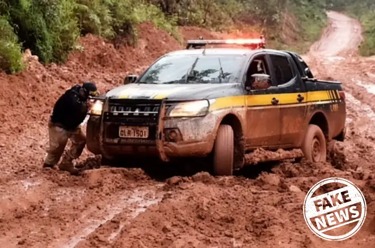 PRF desmente vídeo de viatura atolada e alerta para uso indevido de imagens