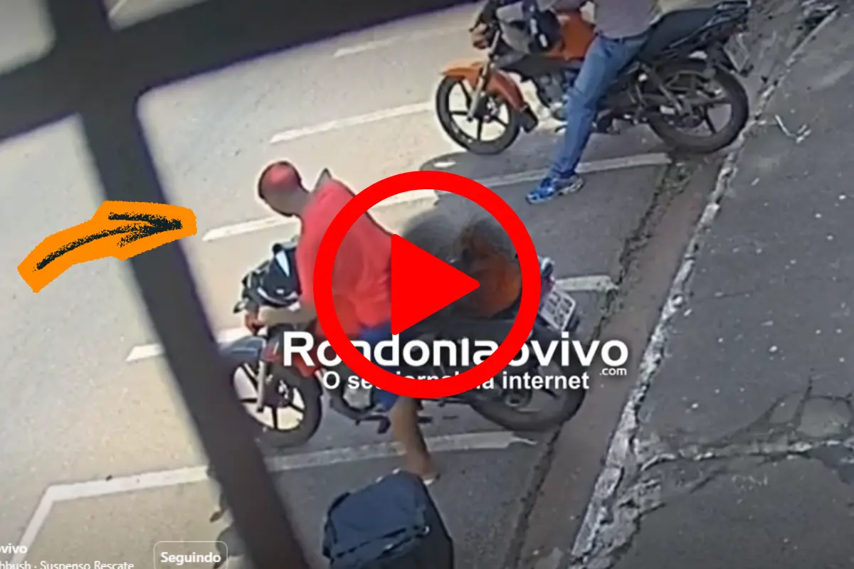 Câmeras flagram furto de moto de entregador na Calama