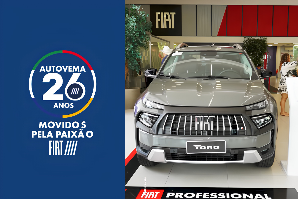 Autovema Fiat comemora 26 anos com descontos de até R$ 30 mil em veículos em Porto Velho