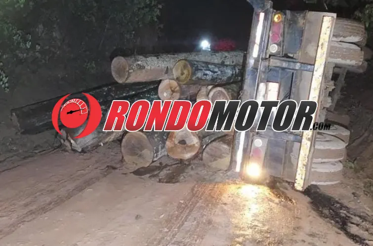 Motorista de caminhão evita colisão com ônibus escolar e tomba veículo em estrada