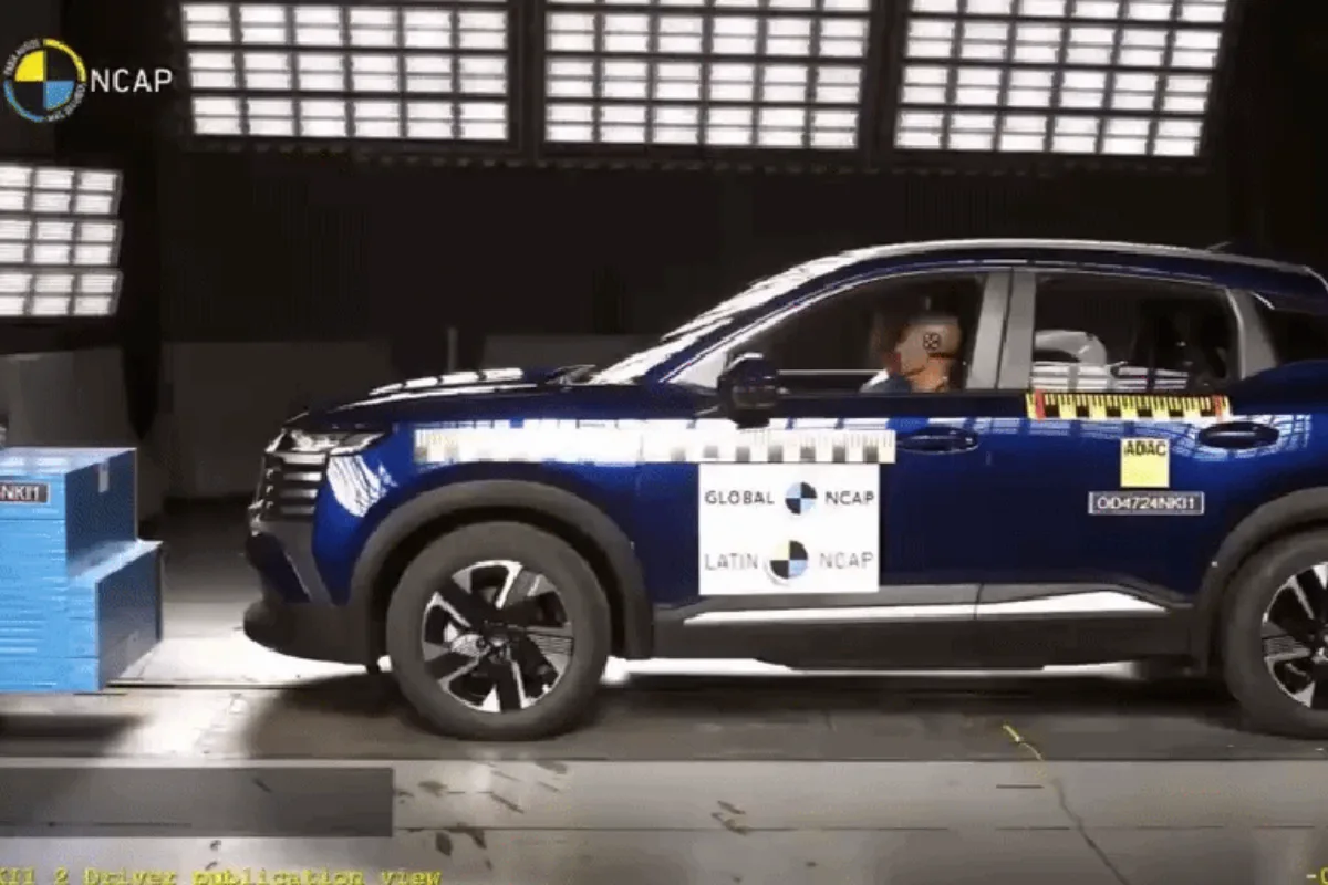 Nissan Kicks fabricado no Brasil recebe nota máxima em teste de segurança