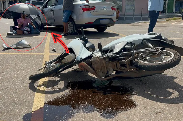 Mulher fica gravemente ferida após invadir preferencial e provocar acidente na avenida Abunã