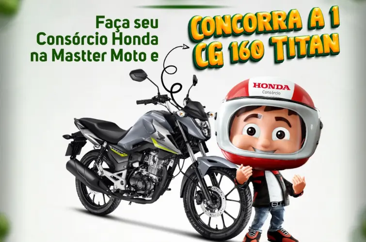 Mastter Moto lança campanha com sorteio de uma Honda CG 160 Titan zero km em Porto Velho