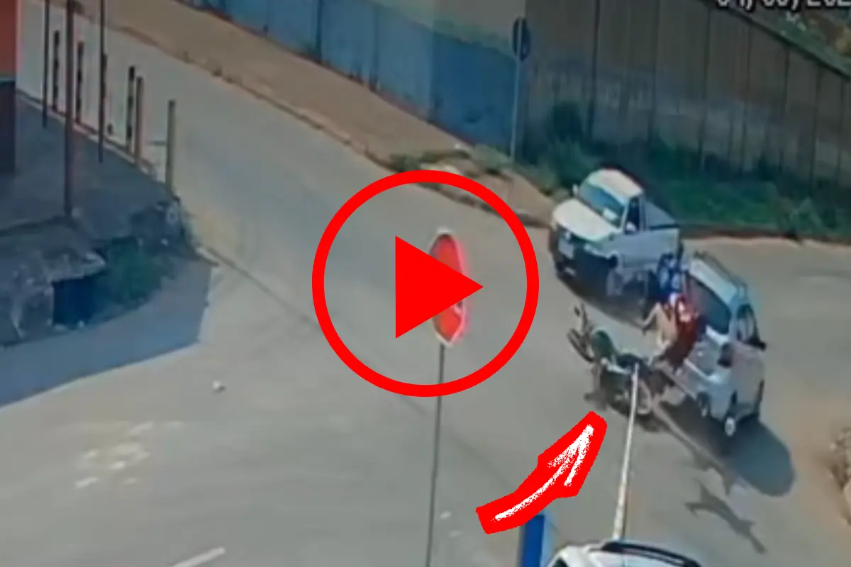 Colisão entre carro e motocicleta deixa casal ferido na zona leste de Porto Velho