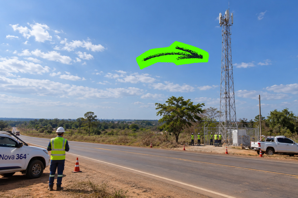 Nova 364 conclui mais de 80% da instalação de 91 torres de sinal na BR-364 em Rondônia