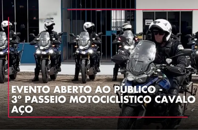 É amanhã Cavalo de Aço realiza 3º passeio motociclístico com saída da Mastter Motos