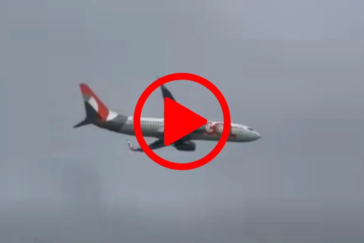 Vídeo mostra turbina de avião da Gol com chamas após colisão com pássaro