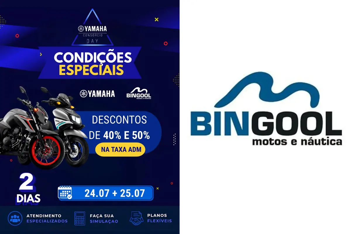 Yamaha Consórcio Day acontece nesta sexta e sábado com descontos de até 50% na taxa administrativa
