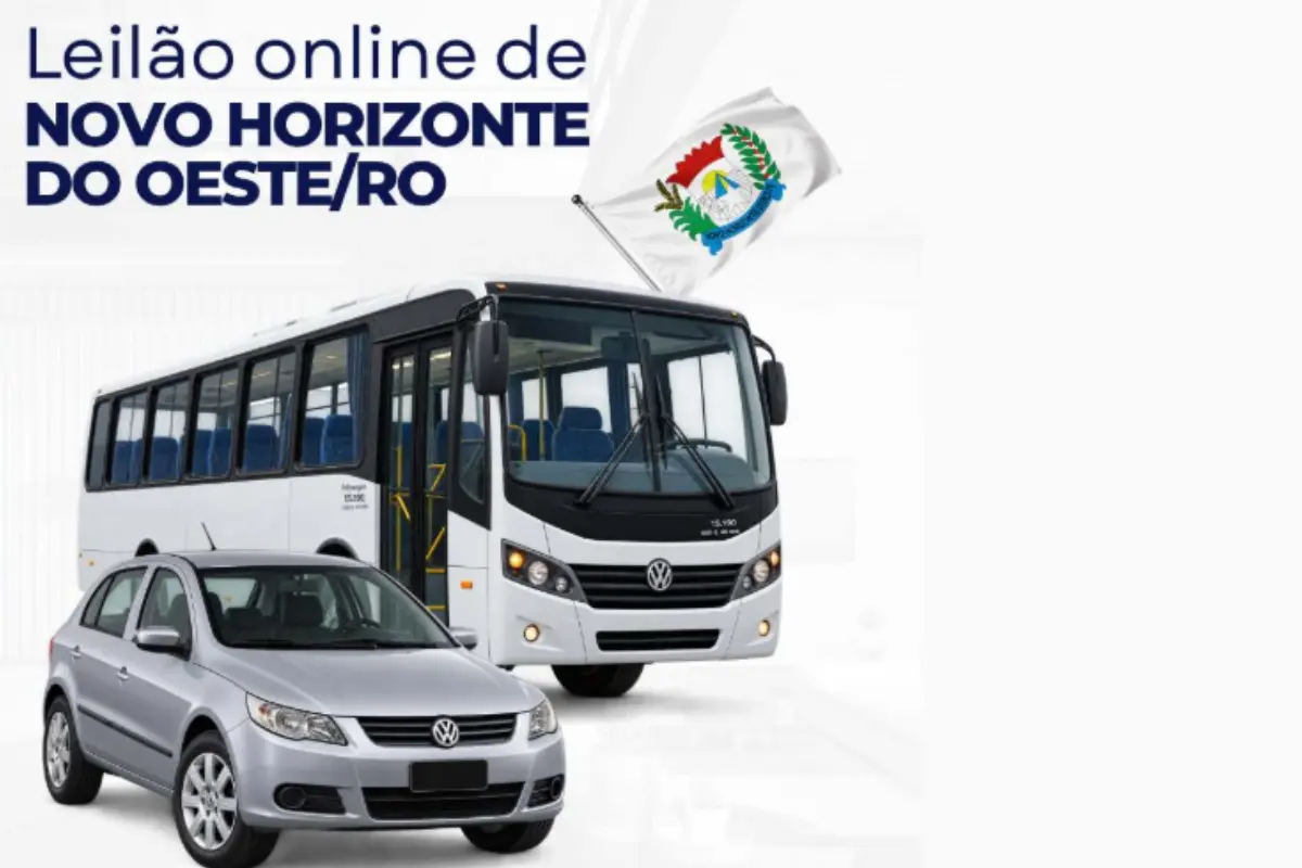 Prefeitura de Novo Horizonte do Oeste realiza leilão online de 24 bens no dia 18 de setembro