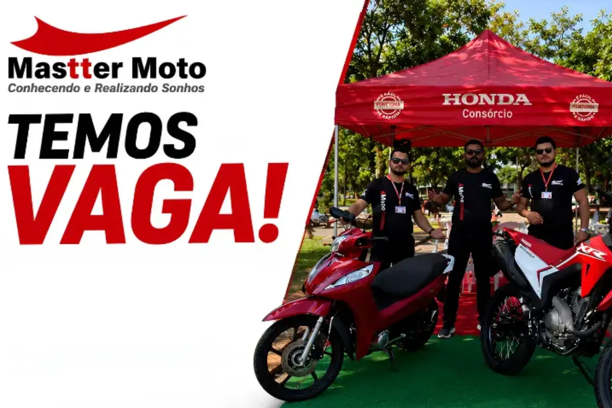 Mastter Moto abre vaga para consultor de vendas digital em Porto Velho