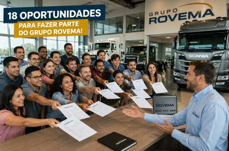 Grupo Rovema divulga 18 vagas de emprego em Porto Velho e região